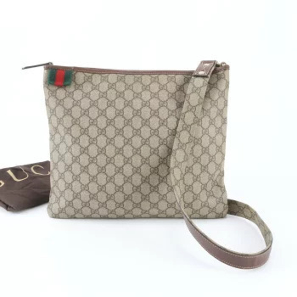 Gucci GG Supreme leather shoulder bag crossbody messenger business commuter tote